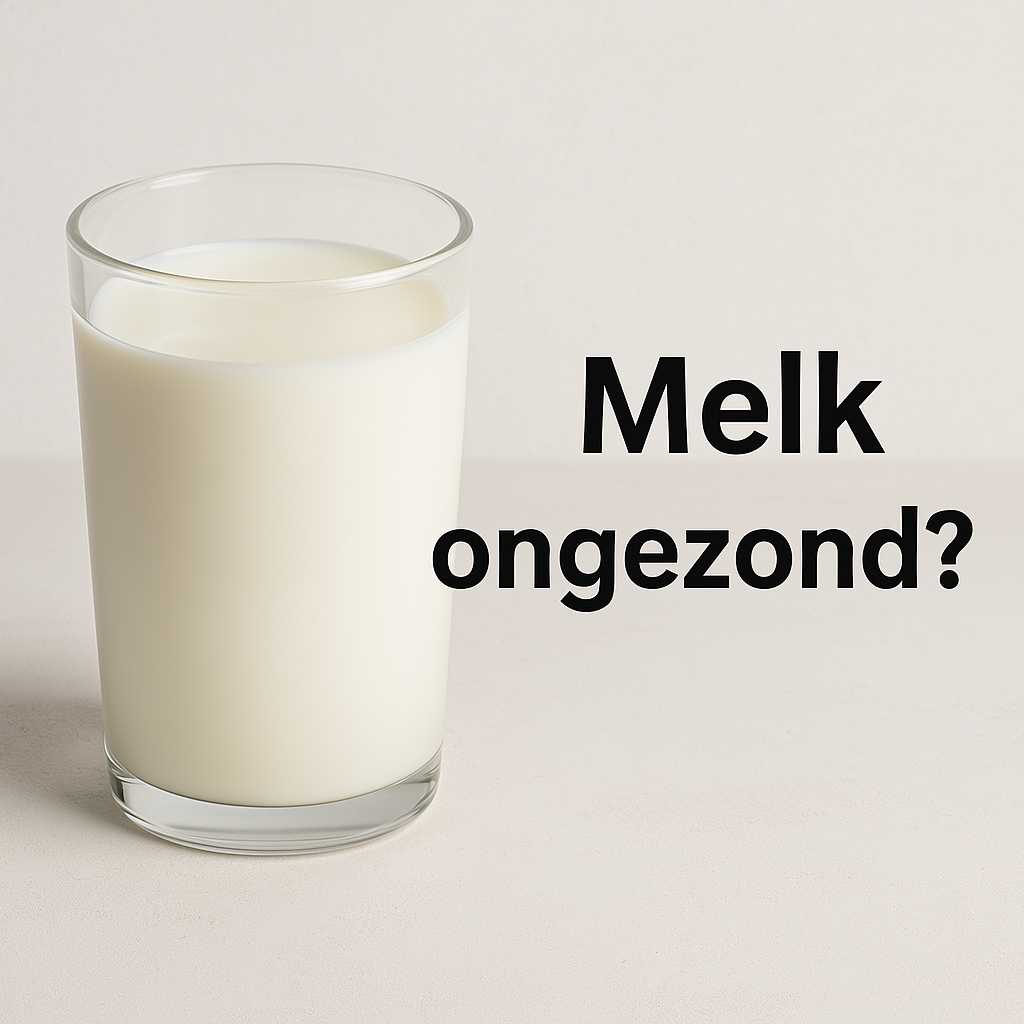 Glas melk met de vraag of melk gezond is – kritisch onderzoek naar de impact van melk op gezondheid